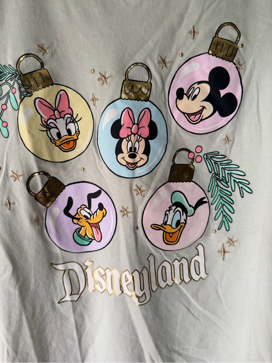 Disney Tops - Disney White Branded Tee — Subtle Logo Print